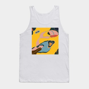 Abstract Art Shapes Yellow Day Tank Top